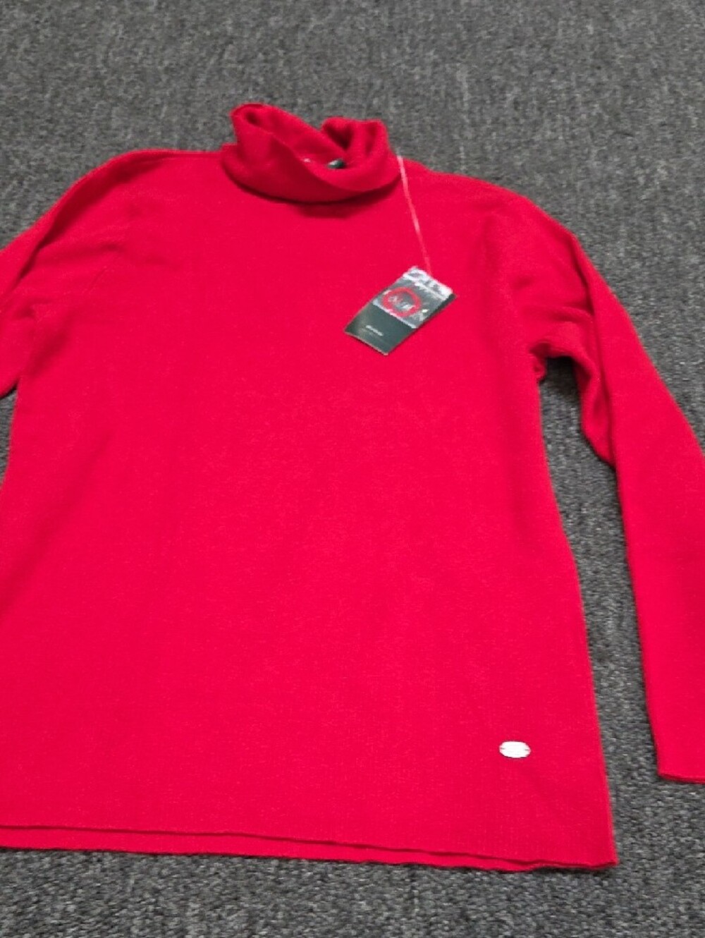 (#3) Ralph Lauren Bright Red Ribbed Turtleneck Sweater - Picture 4 of 7